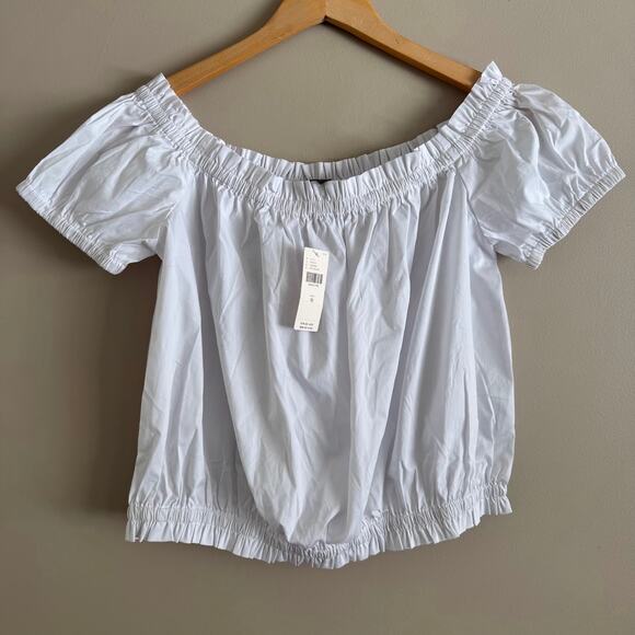 Sunday In Brooklyn Anthropologie White Off The Shoulder Short Sleeve Blouse New - Picture 1 of 4